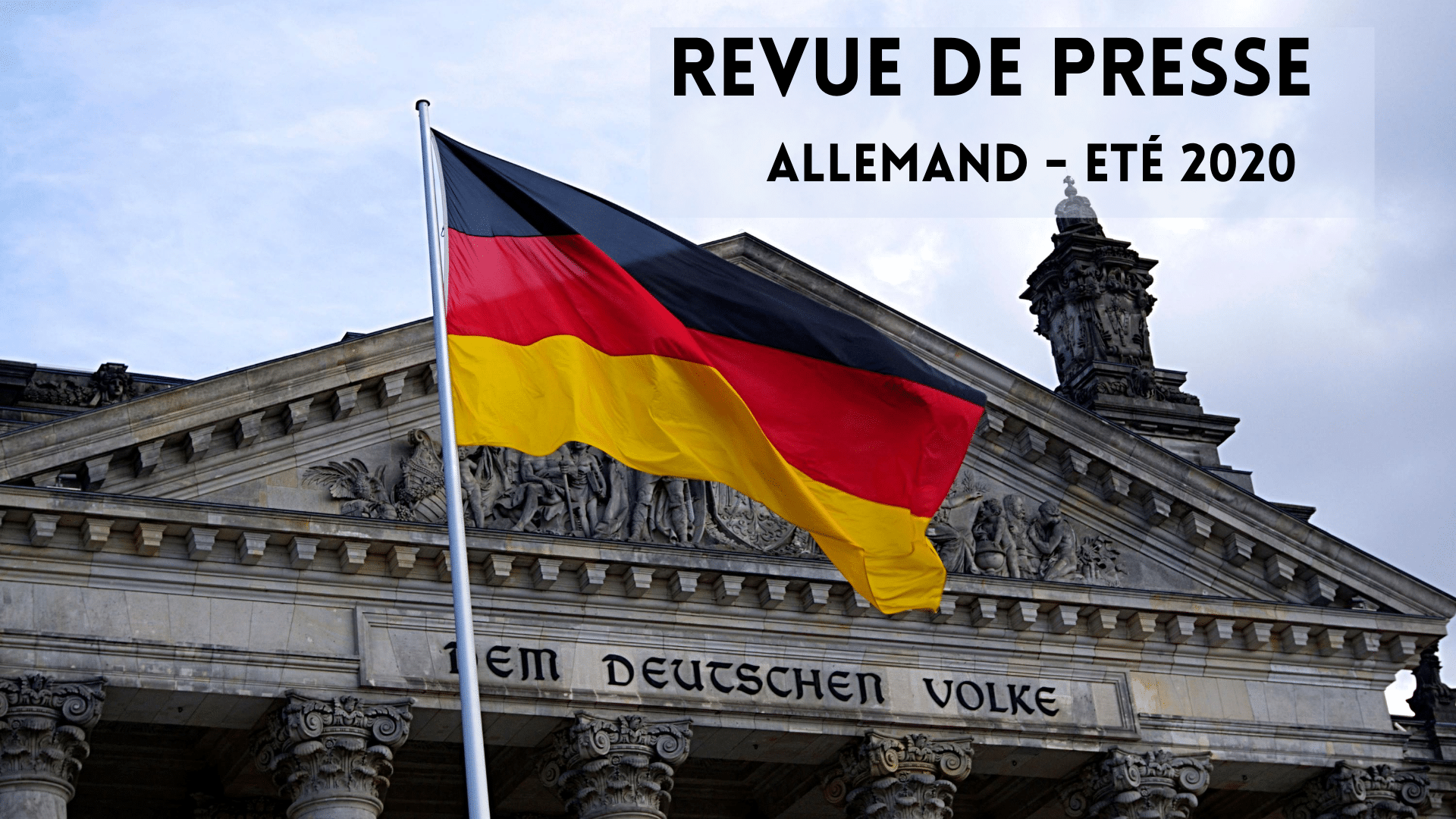 Revue de presse allemande été 2020 Mister Prépa