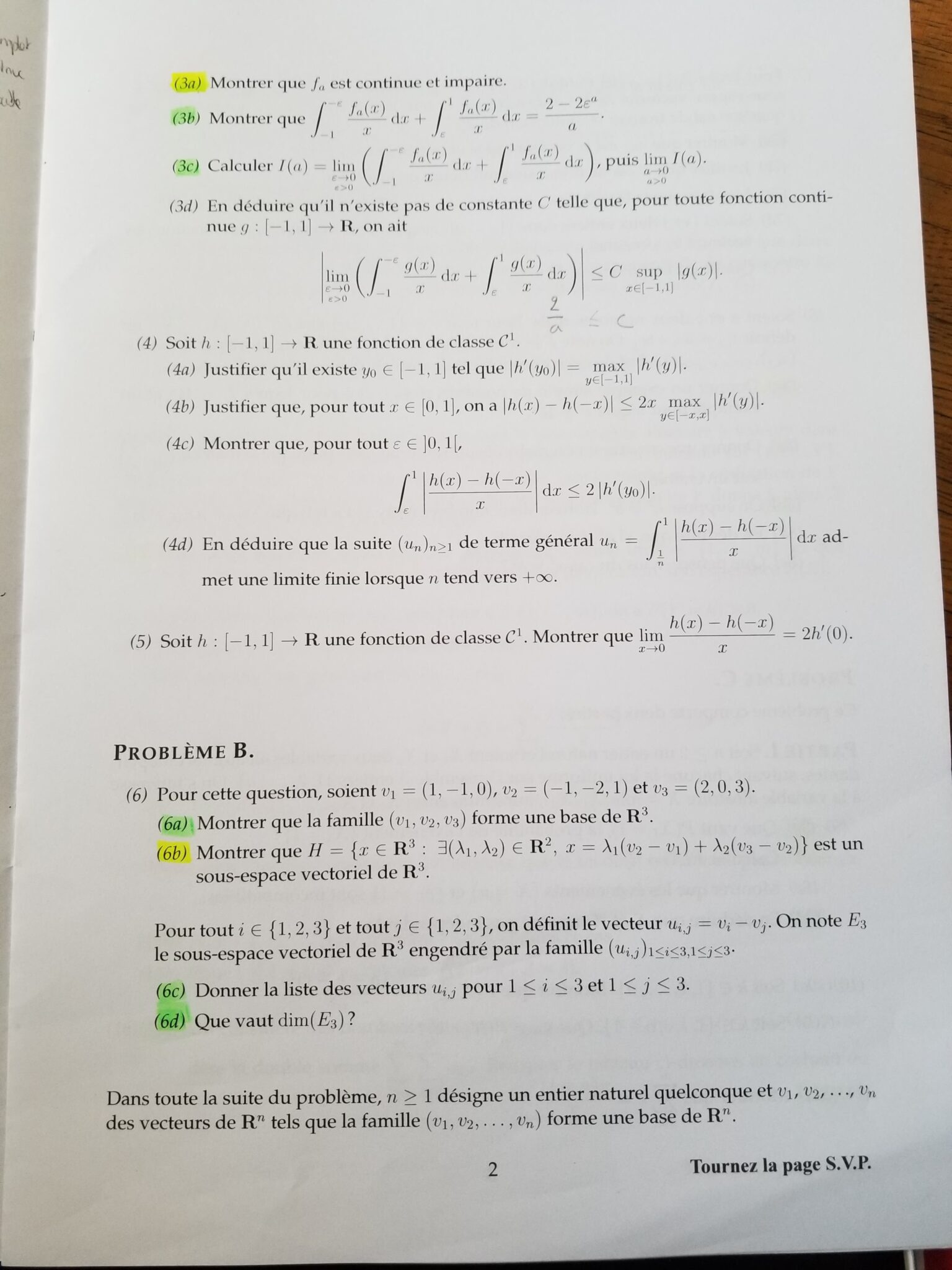 Mathématiques ENS B/L 2021- Sujet - Mister Prépa