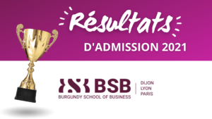 Résultats admission BSB 2021