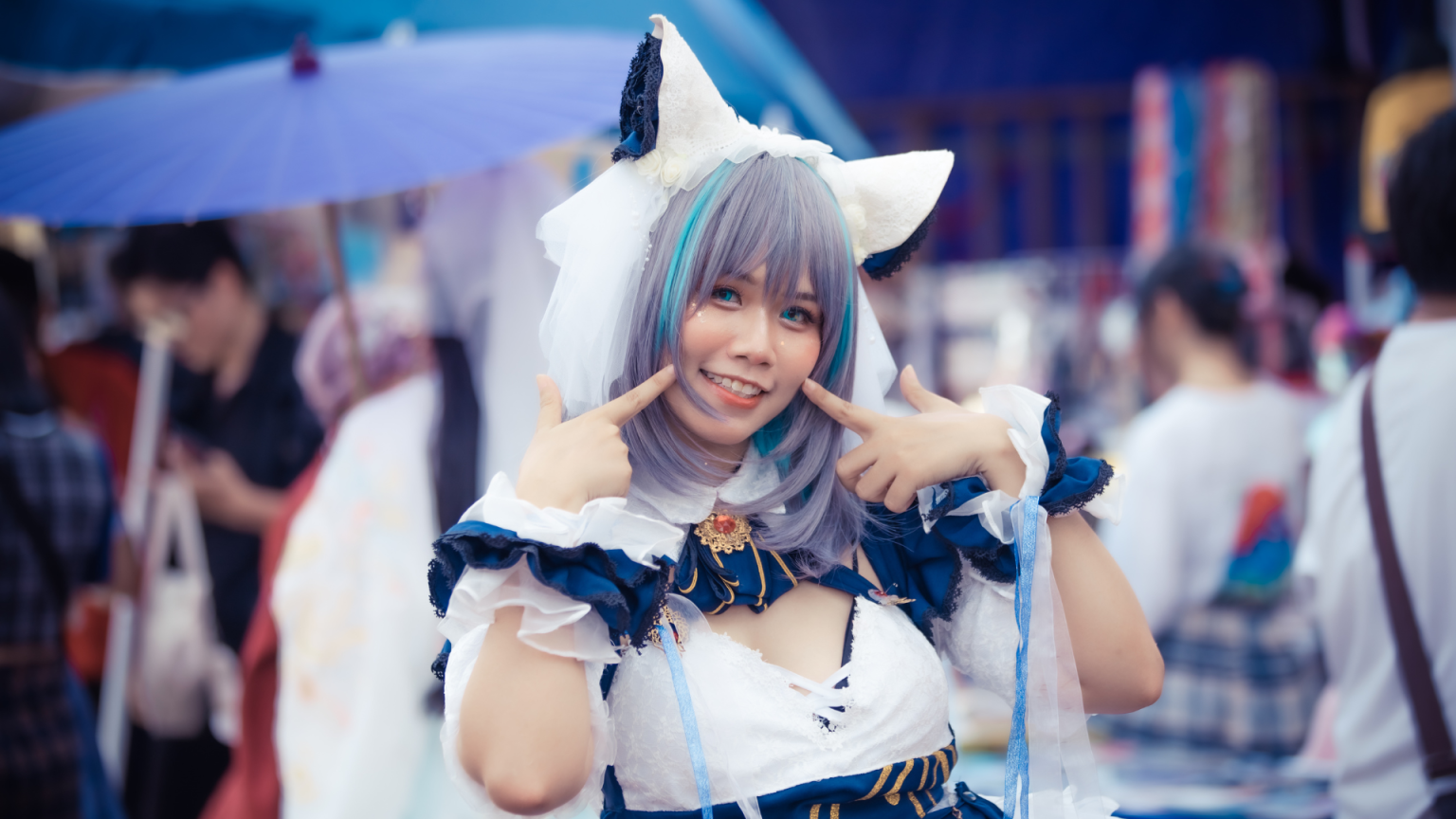 Otaku déguisée en personnage de manga au Japon