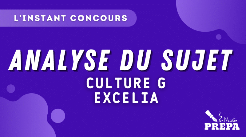 ANALYSE CULTURE G EXCELIA 2023