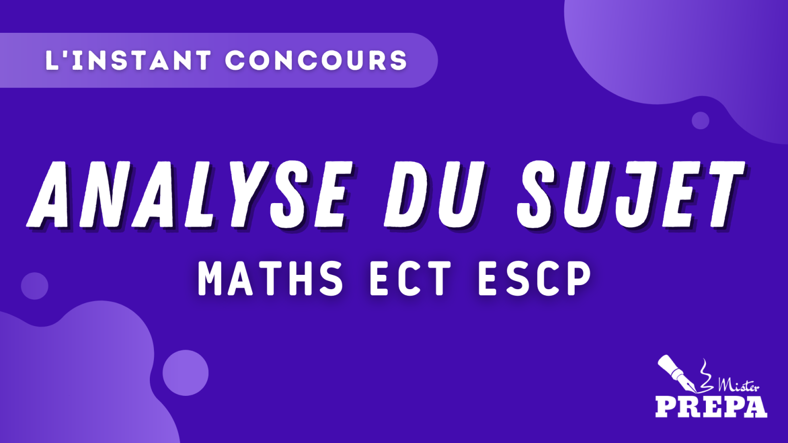 ANALYSE MATHS ECT ESCP 2023