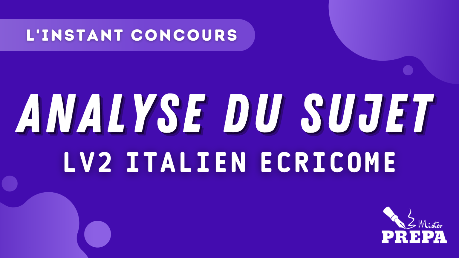 analyse du sujet italien lv2 ecricome