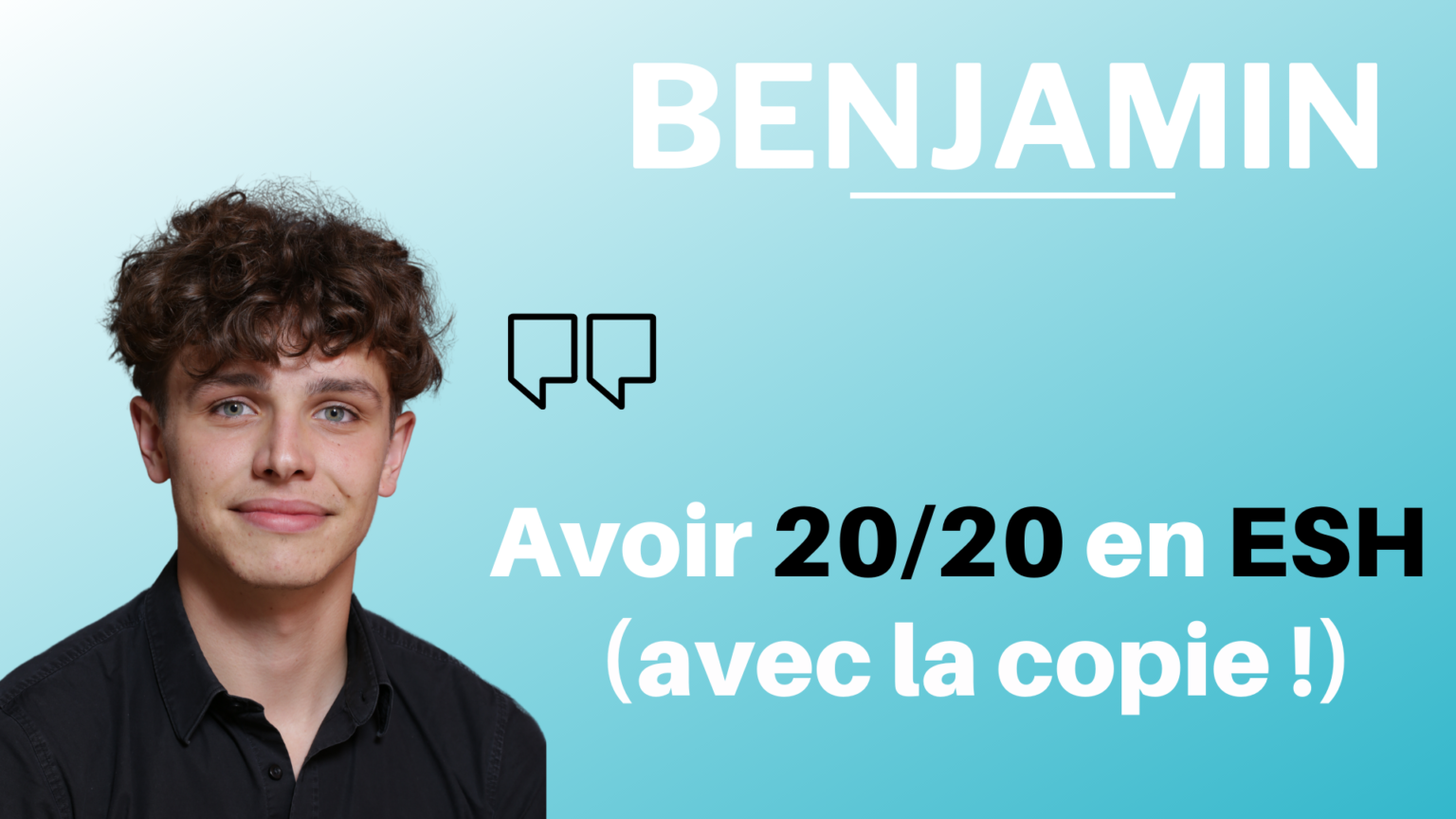 BENJAMIN 20 ESH avec copie