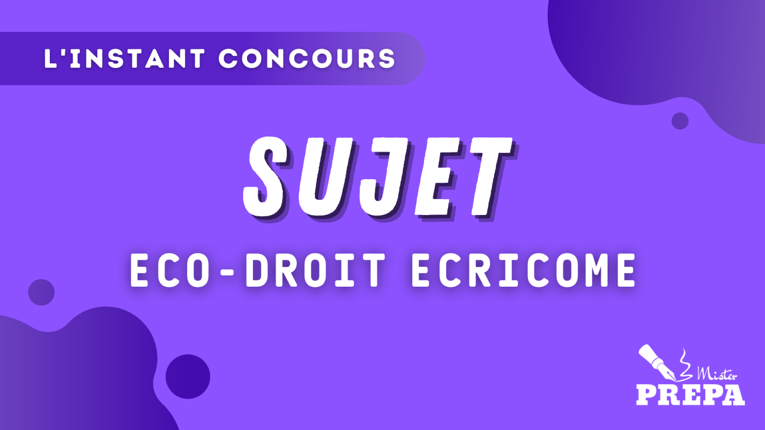 SUJET ECO-DROIT ECRICOME 2023