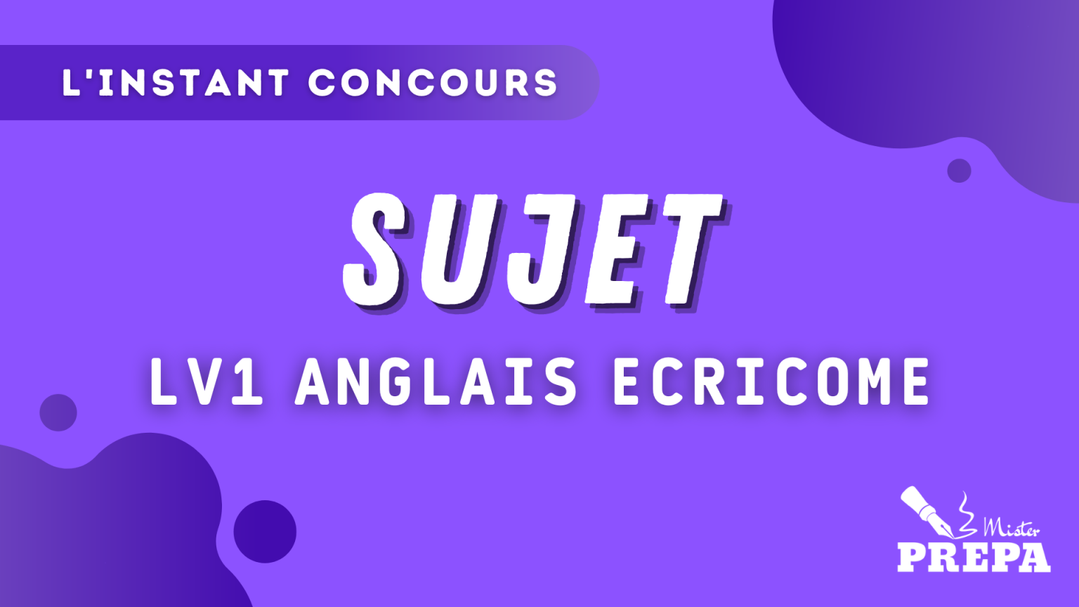 sujet anglais lv1 ecricome