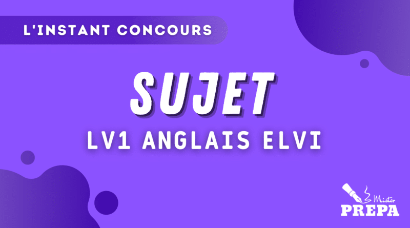 sujet anglais lv1 elvi