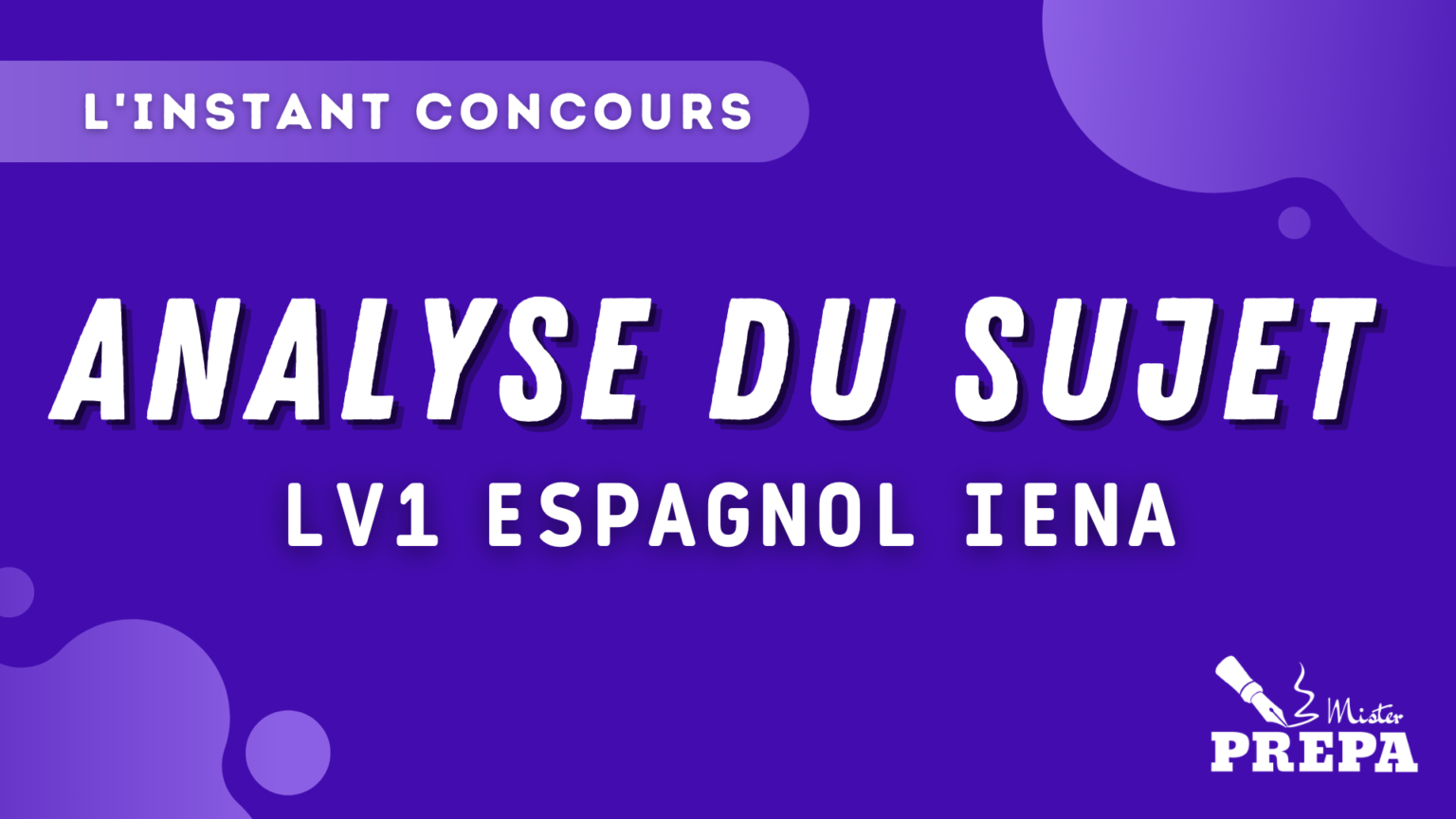 analyse sujet espagnol lv1 iena