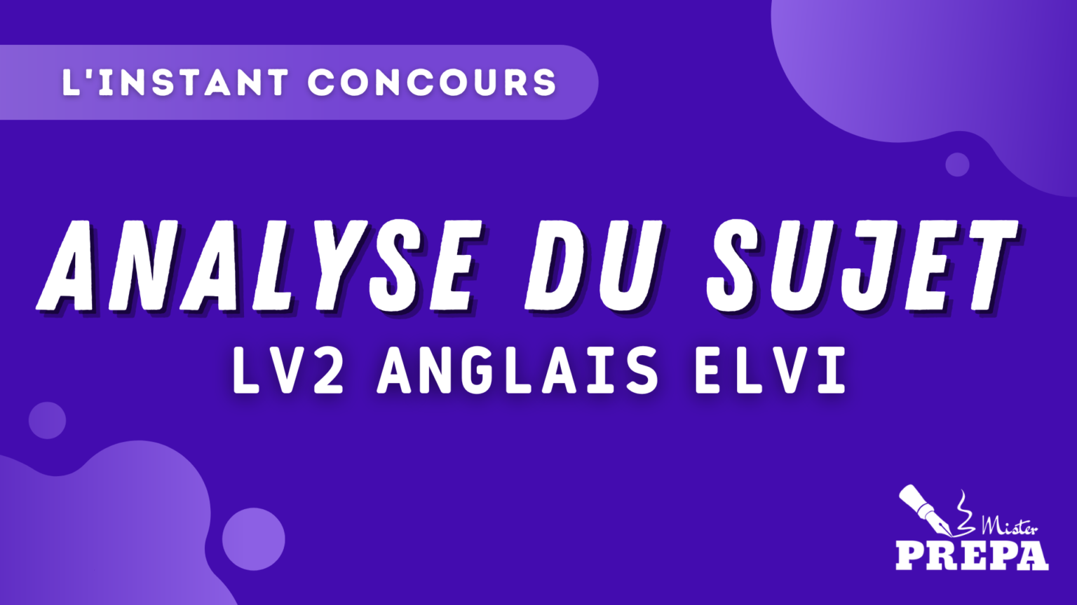 analyse du sujet anglais lv2 elvi