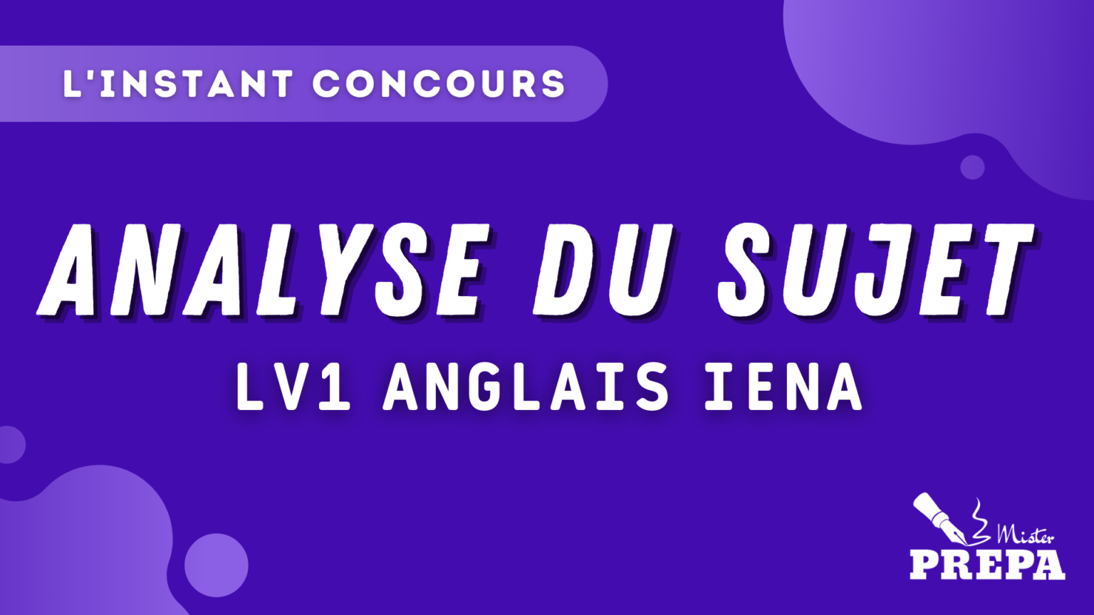 analyse du sujet anglais lv1 iena