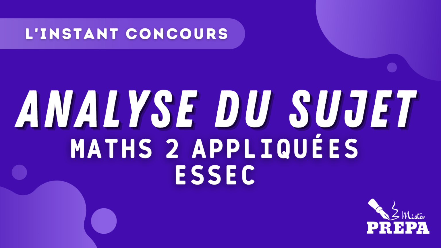 BCE 2023 Maths 2 Appliquees ESSEC Analyse Sujet