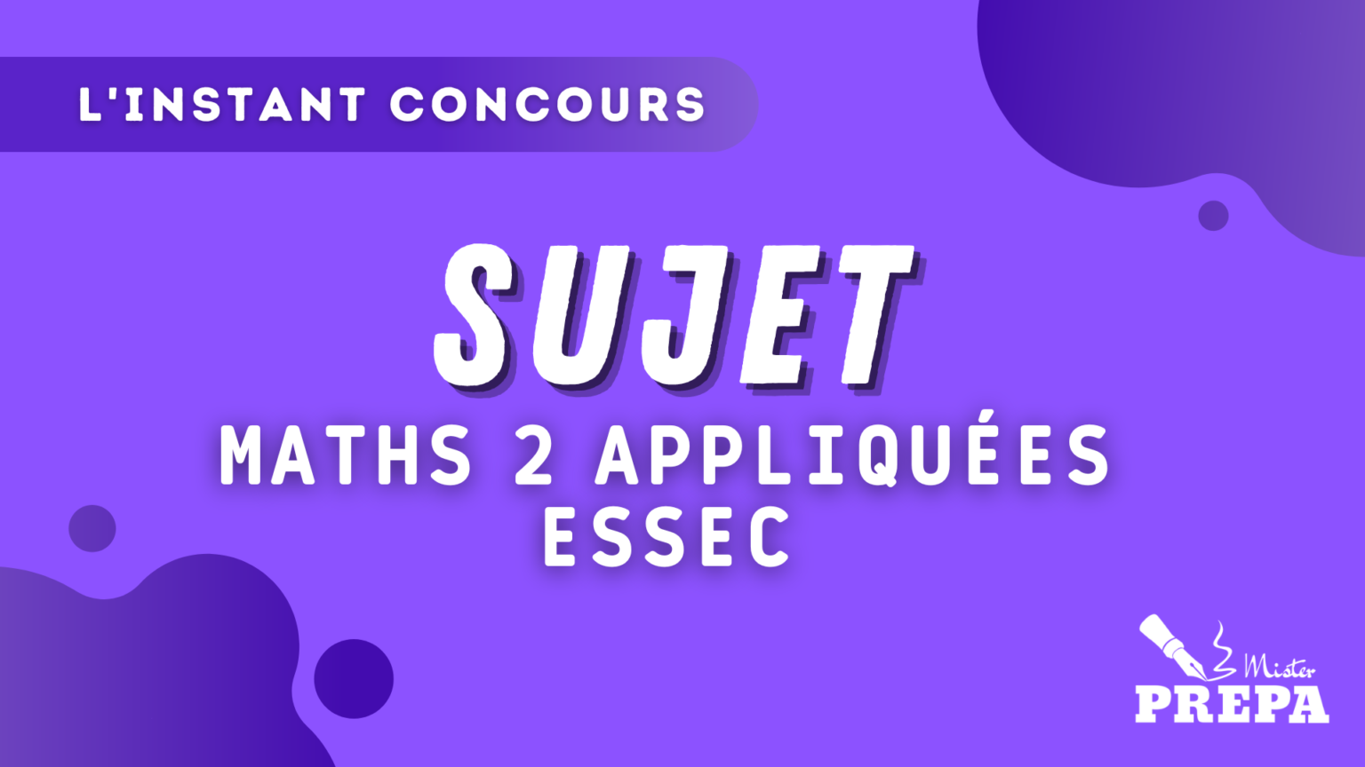 BCE 2023 Maths 2 Appliquees ESSEC Sujet