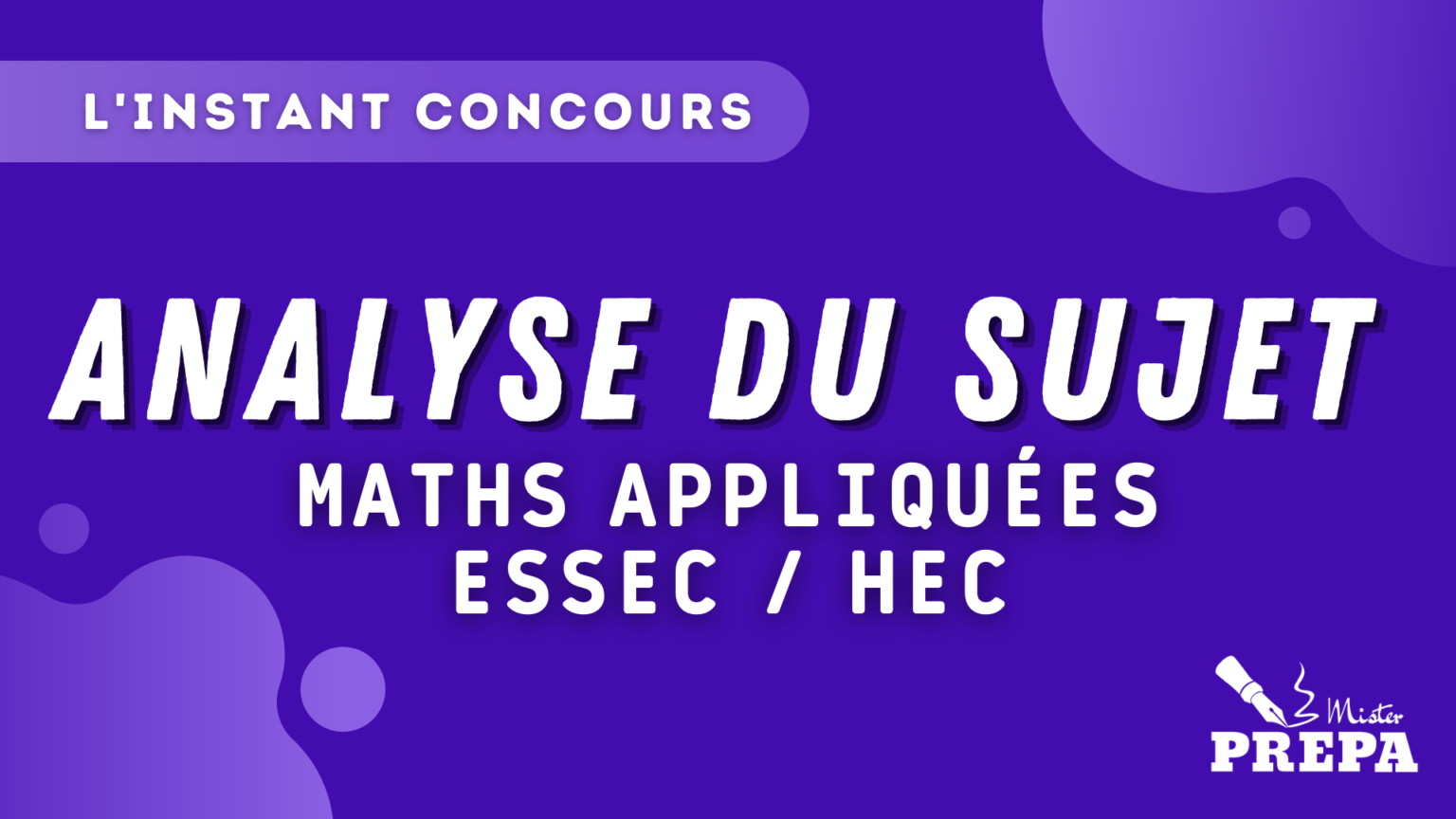 BCE 2023 Maths Appliquees ESSEC HEC Analyse Sujet