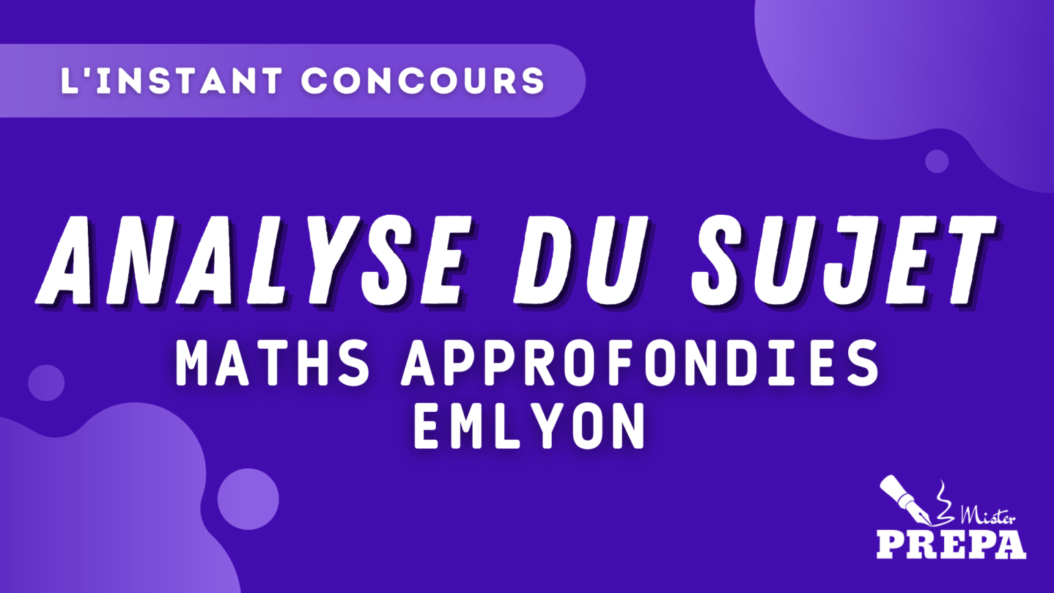 BCE 2023 Maths Approfondies emlyon Analyse Sujet