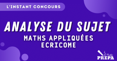 ECRICOME 2023 Maths Appliquées Analyse Sujet