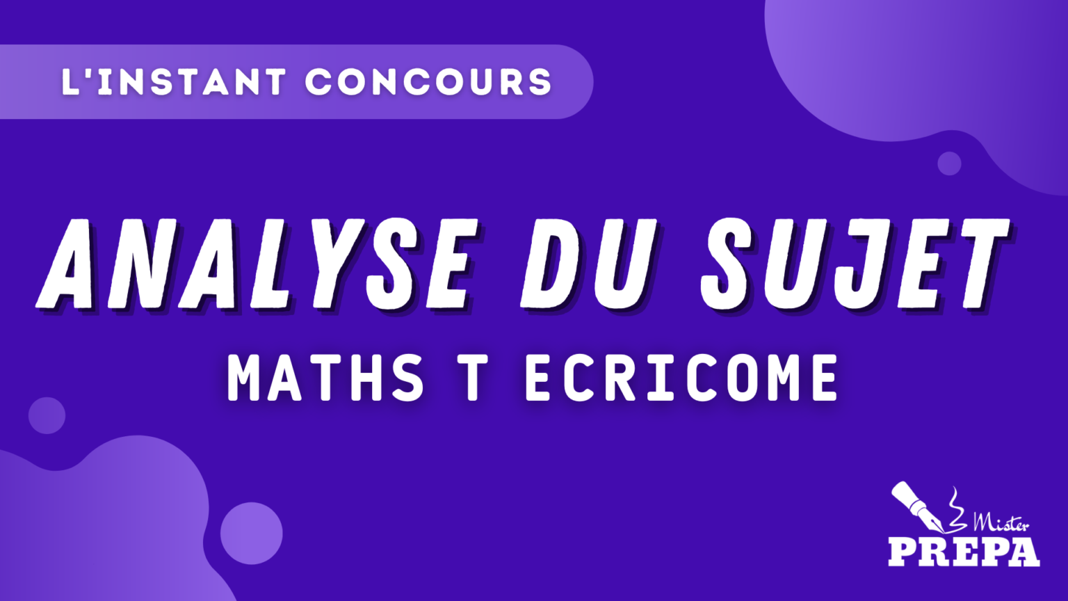 ECRICOME 2023 Maths T Analyse Sujet