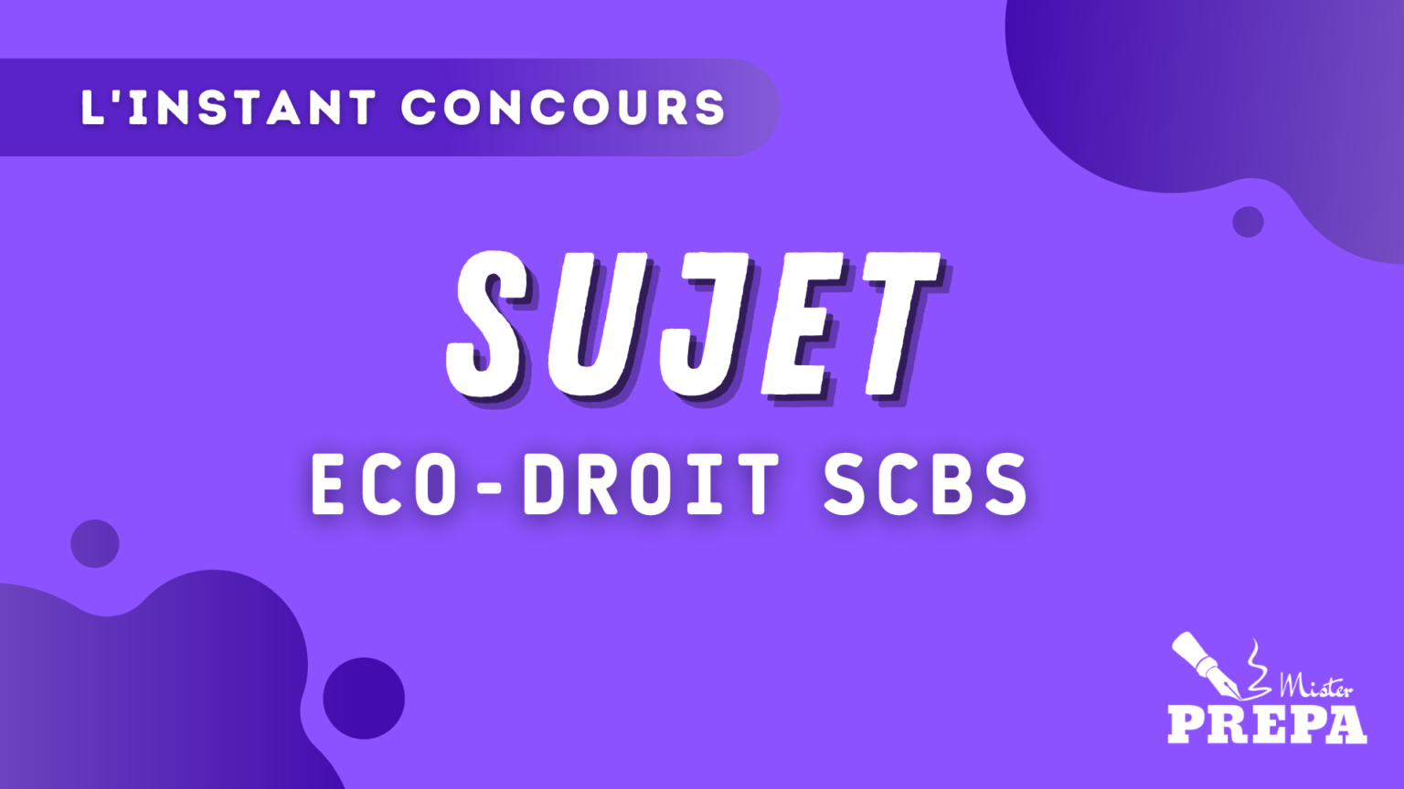 SUJET ECO-DROIT SCBS 2023