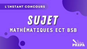 SUJET MATHS ECT BSB 2023