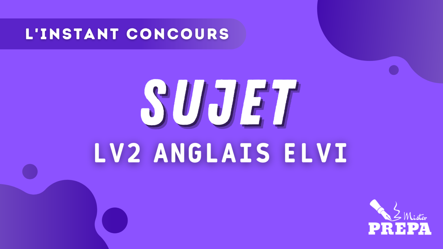 sujet anglais lv2 elvi