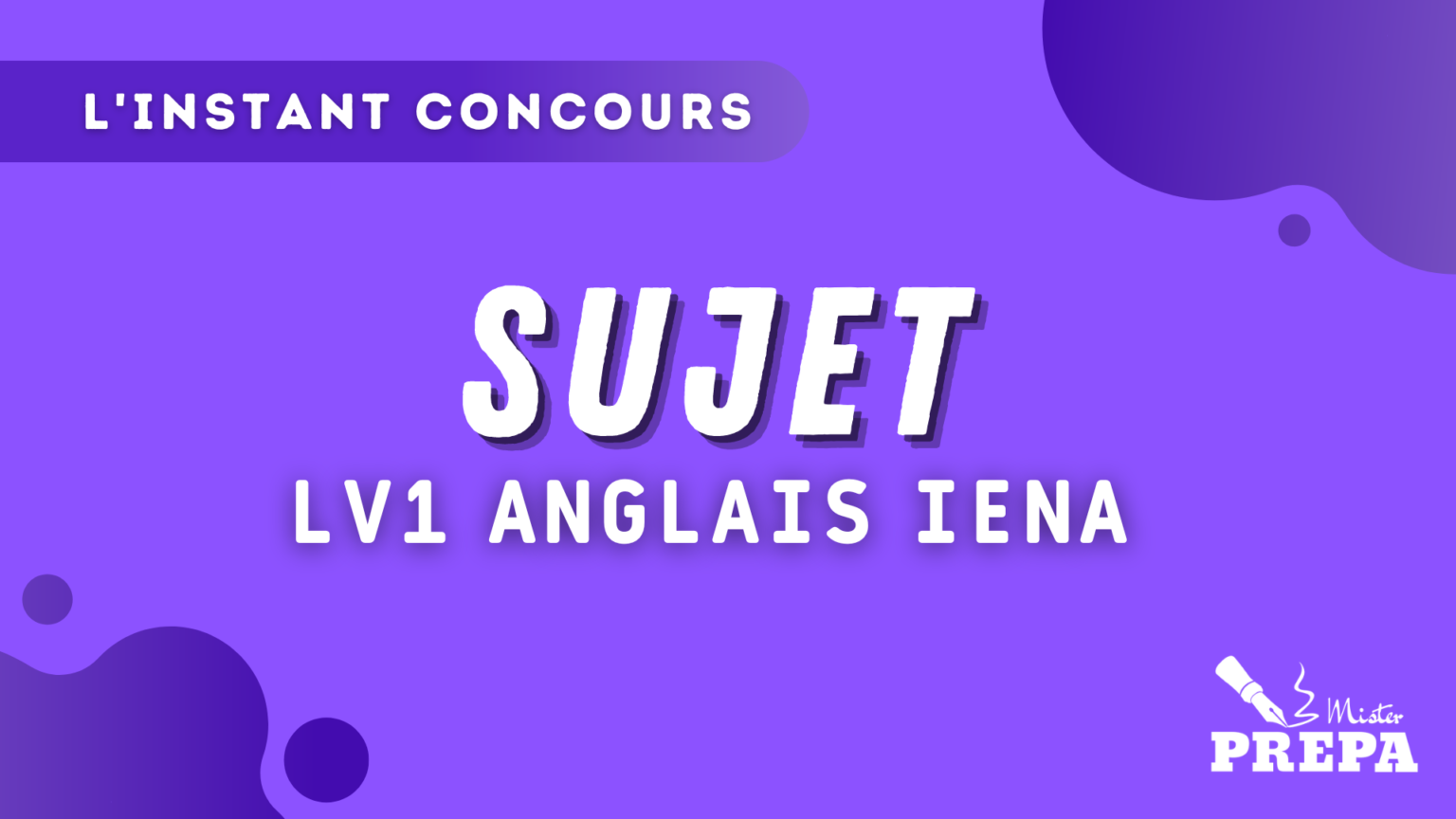 sujet anglais lv1 iena