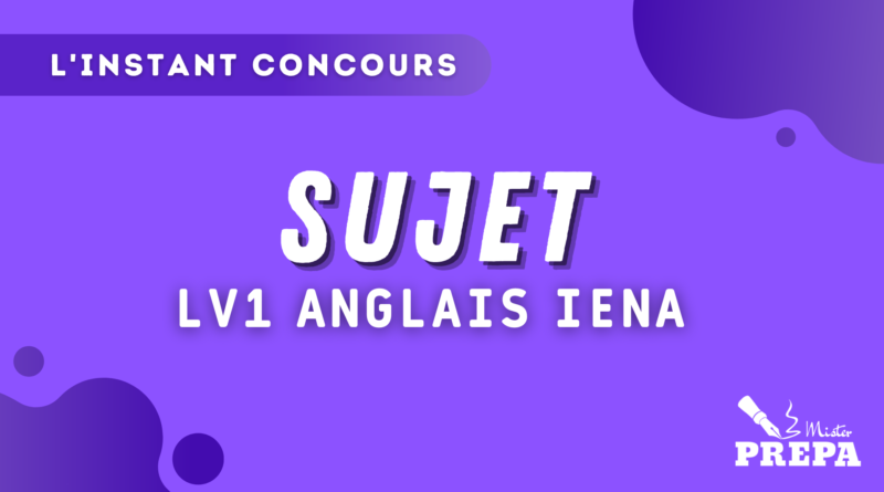sujet anglais lv1 iena