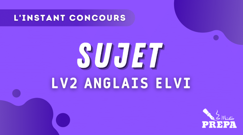 sujet anglais lv2 elvi
