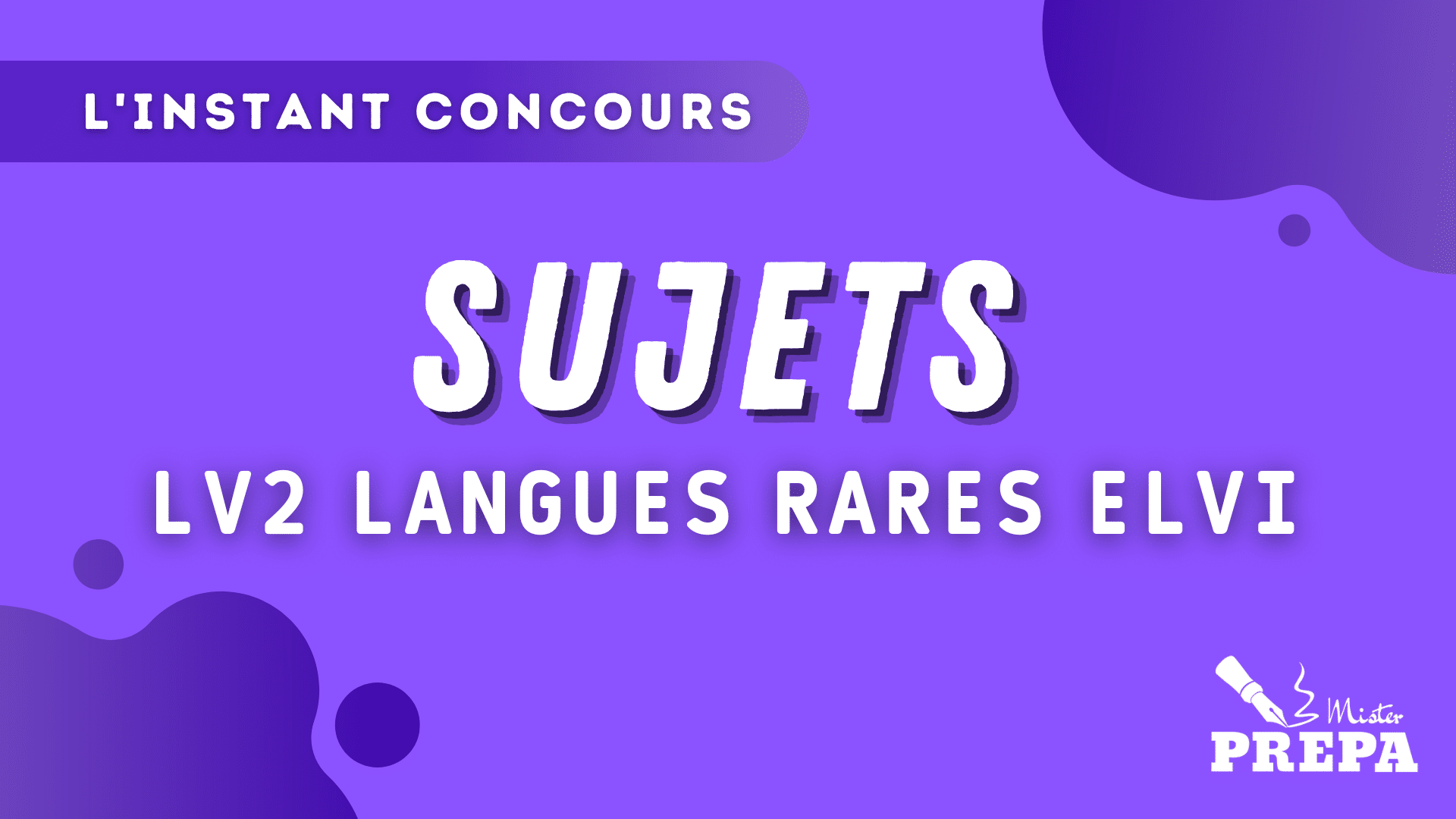 BCE 2023 LV2 ELVI LANGUES RARES SUJETS