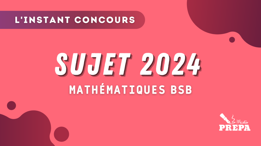 mathématiques T bsb Sujet 2024