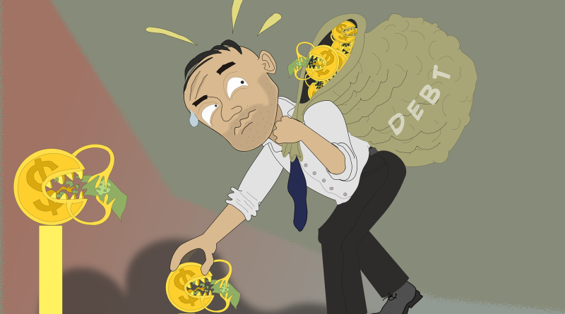 Illustration montrant le poids de la dette