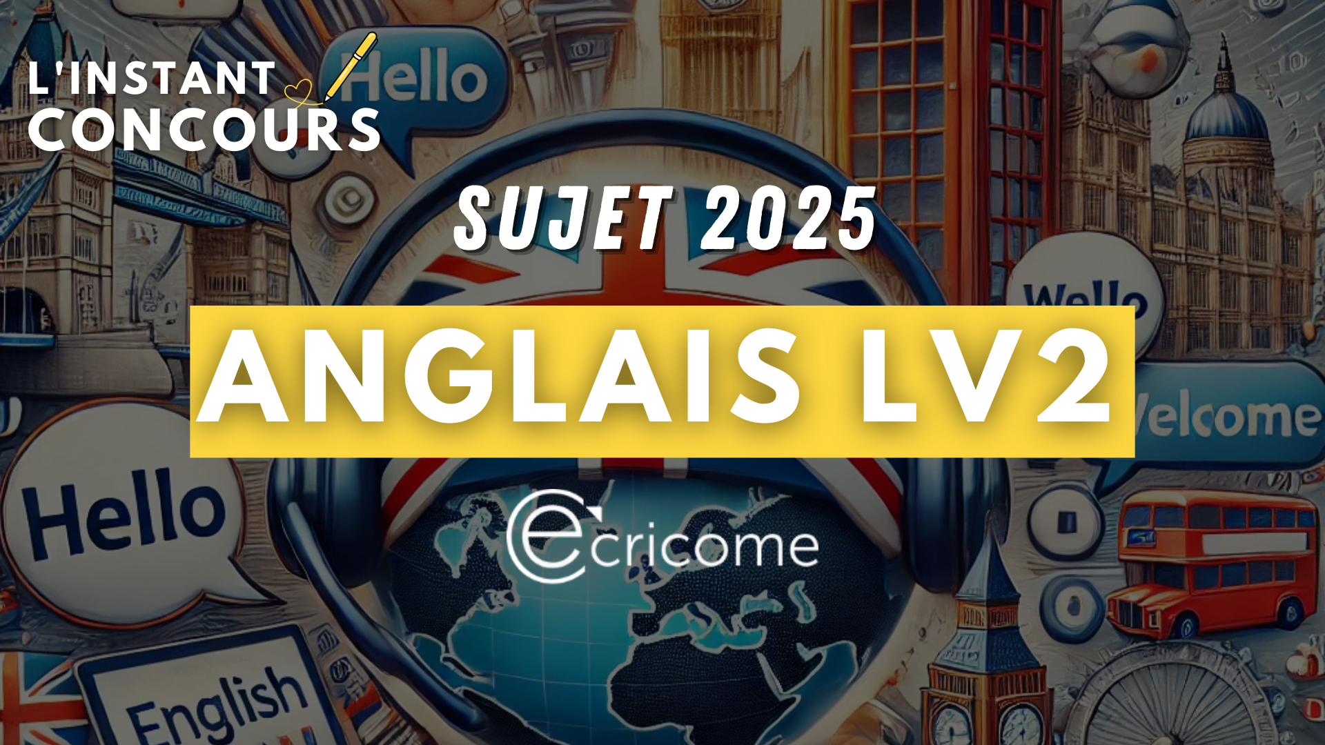 ANGLAIS LV2 ECRICOME SUJET 2025