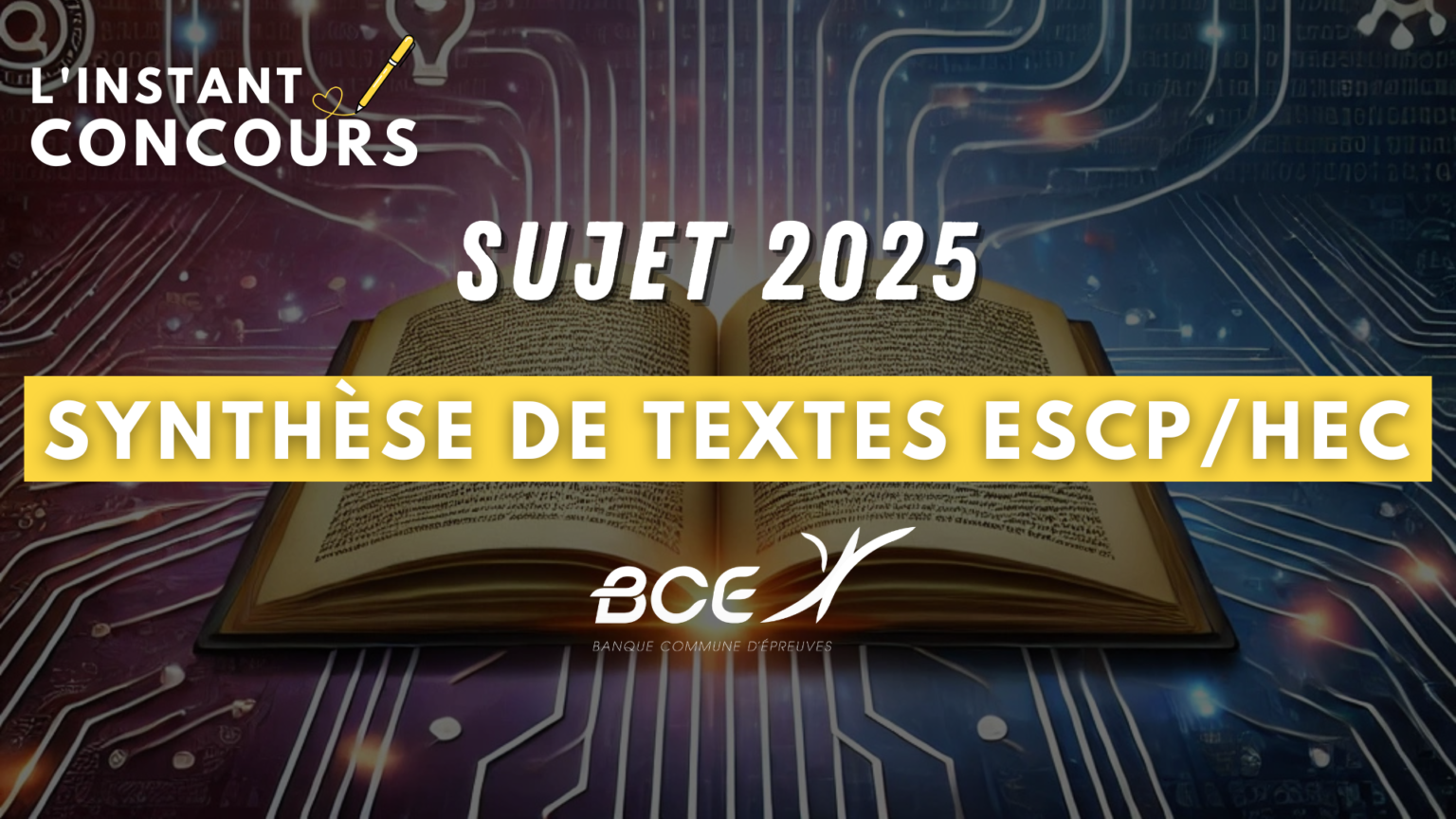 SUJET SYNTHESE TEXTES ESCP HEC PARIS 2025