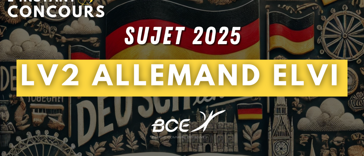 sujet allemand lv2 elvi 2025