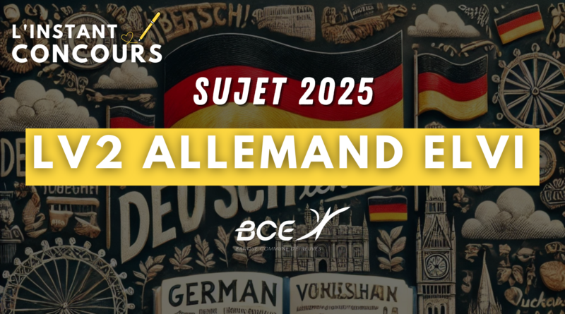 sujet allemand lv2 elvi 2025