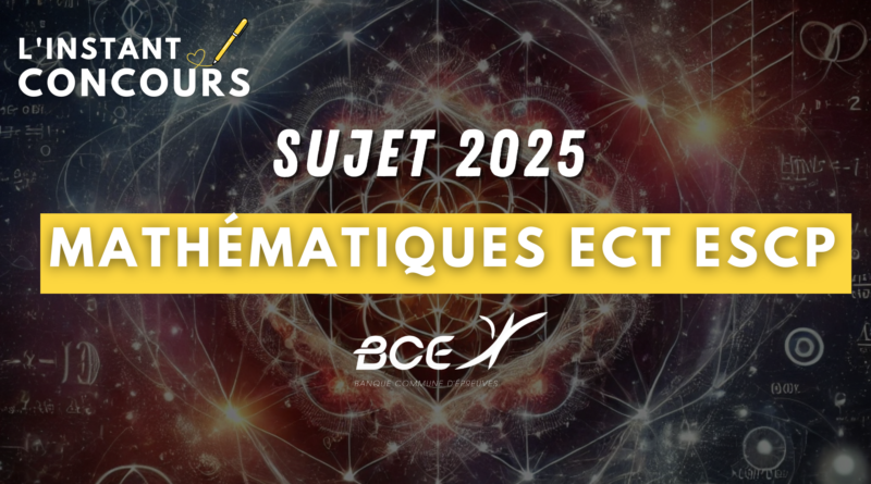 sujet maths escp 2025