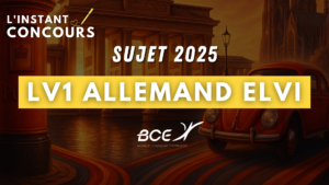 SUJET ALLEMAND LV1 ELVI 2025