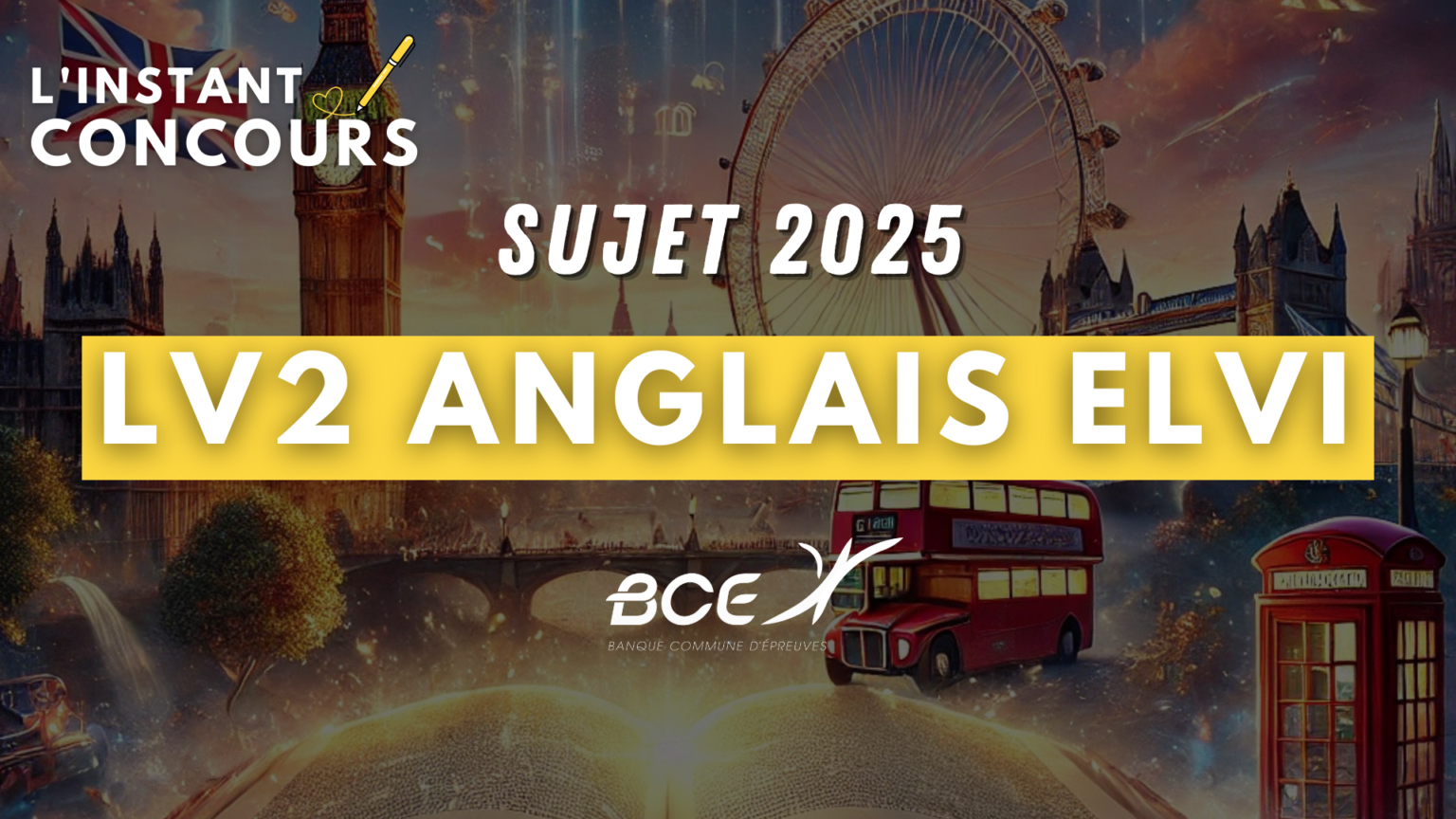 sujet anglais lv2 elvi 2025