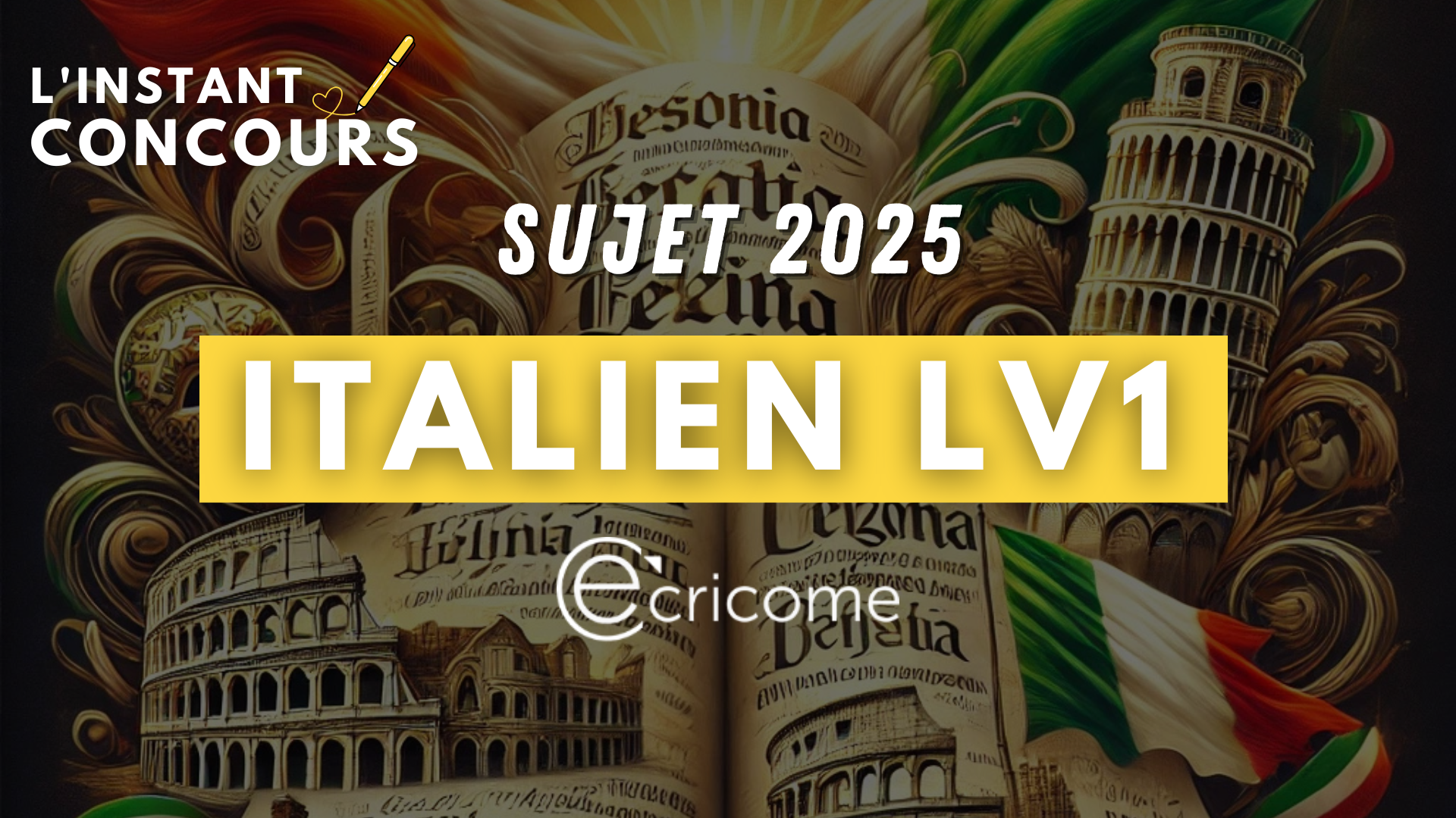 sujet italien lv1 ecricome 2025