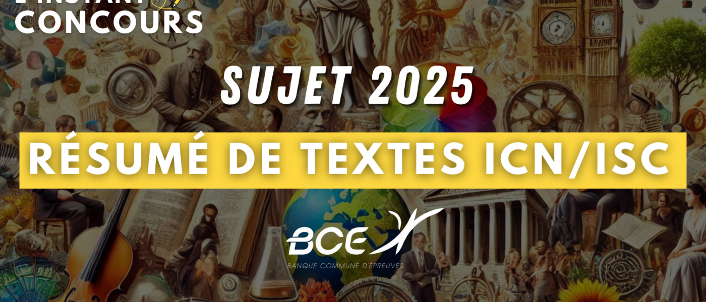 sujet resume texte icn isc paris 2025