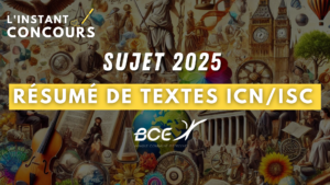 sujet resume texte icn isc paris 2025