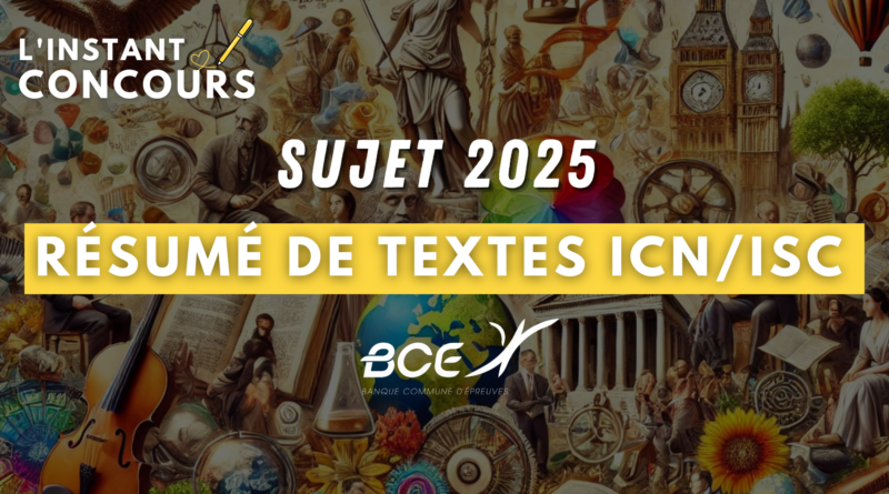 sujet resume texte icn isc paris 2025