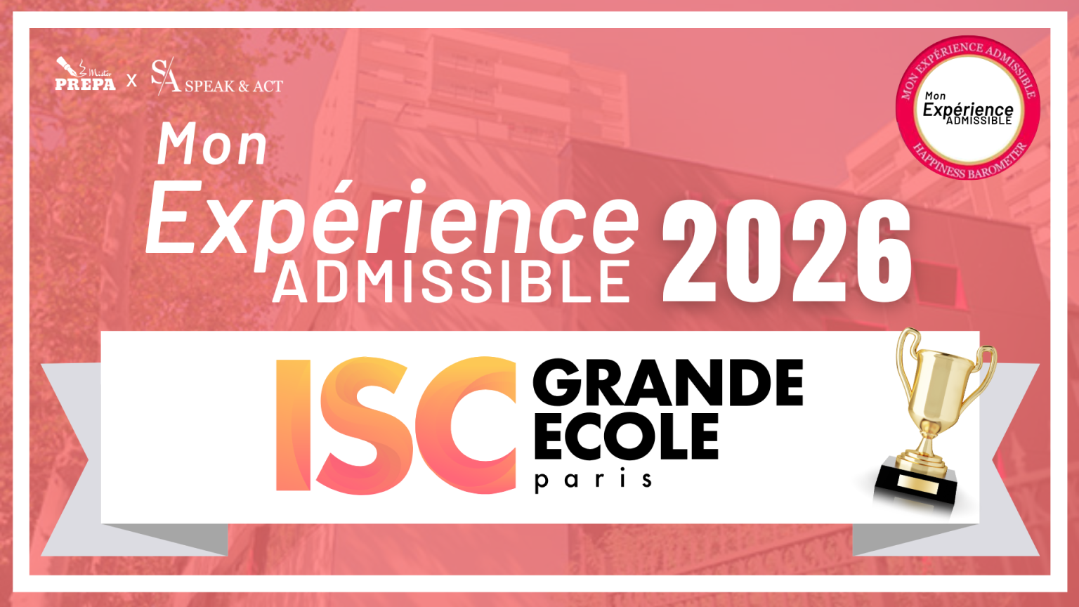 MON EXPERIENCE ADMISSIBLE ISC PARIS