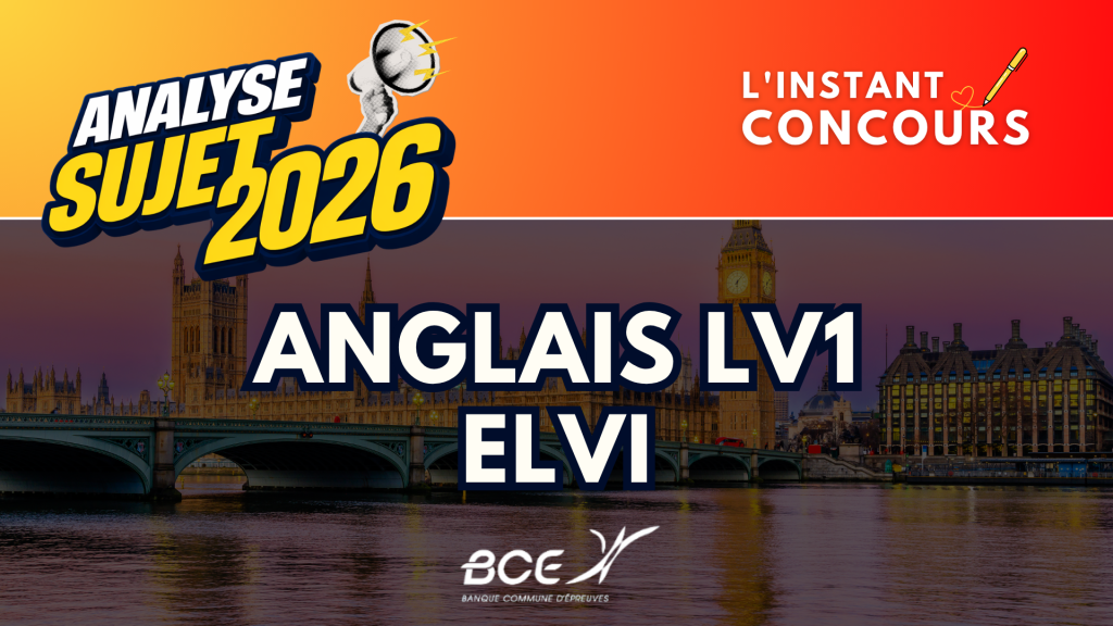 ANGLAIS LV1 ELVI ANALYSE SUJET 2026