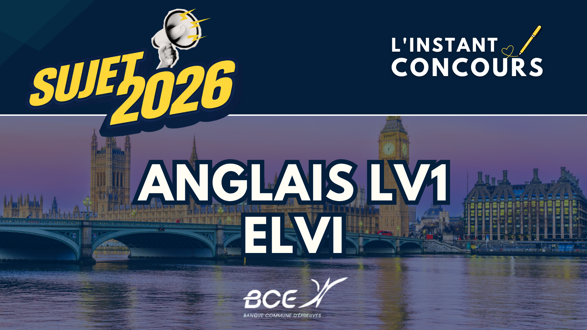 ANGLAIS LV1 ELVI SUJET 2026