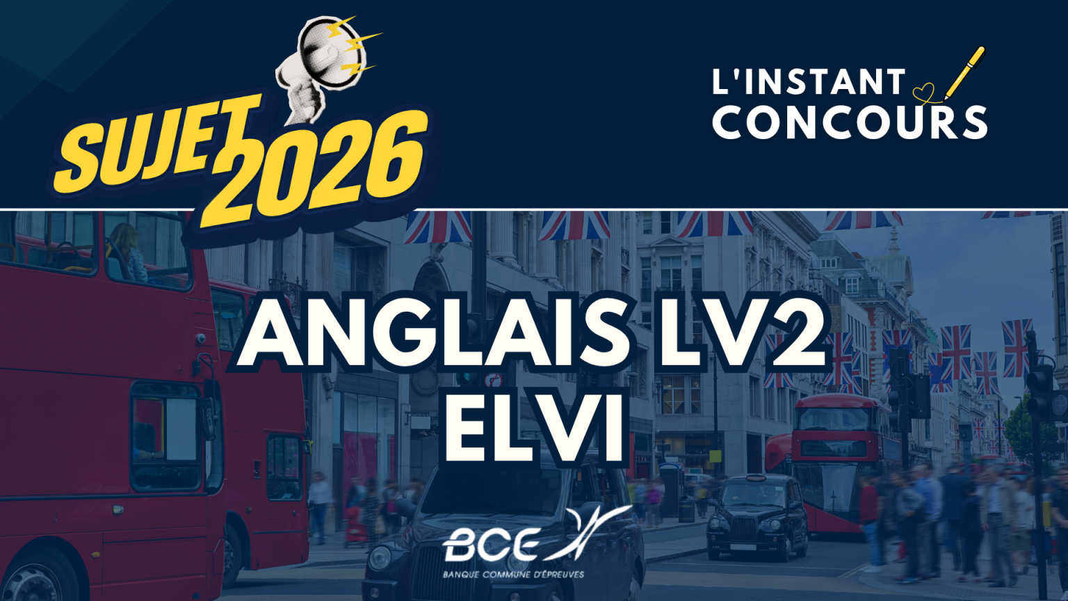 ANGLAIS LV2 ELVI SUJET 2026