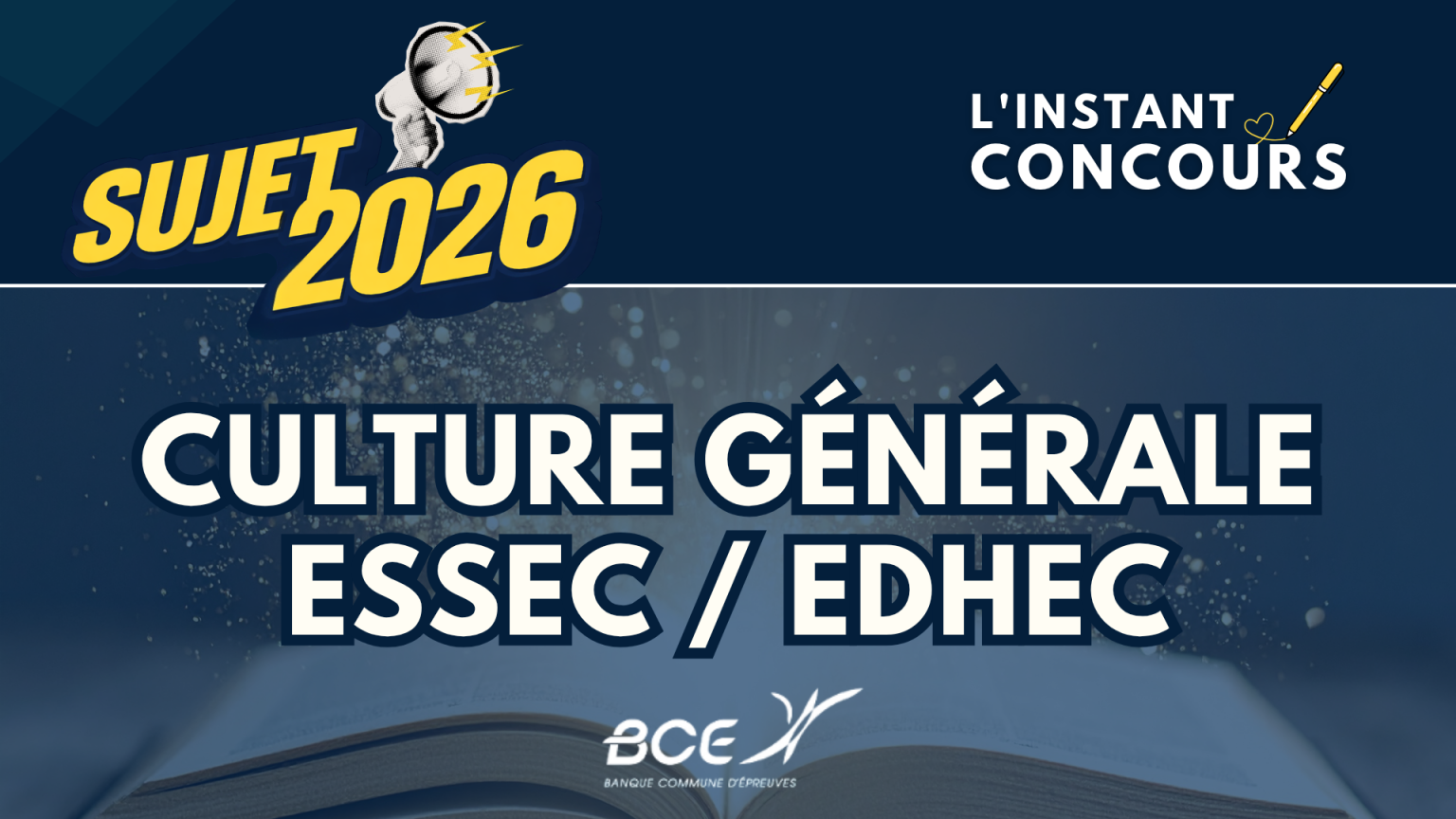CULTURE GENERALE ESSEC EDHEC SUJET 2026