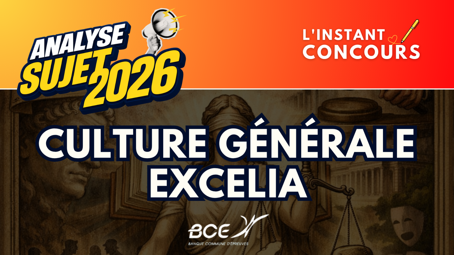 CULTURE GENERALE EXCELIA ANALYSE SUJET 2026