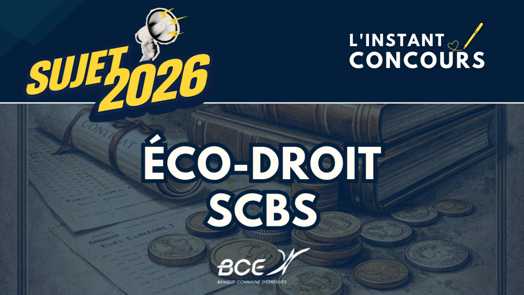 ECONOMIE DROT SCBS SUJET 2026