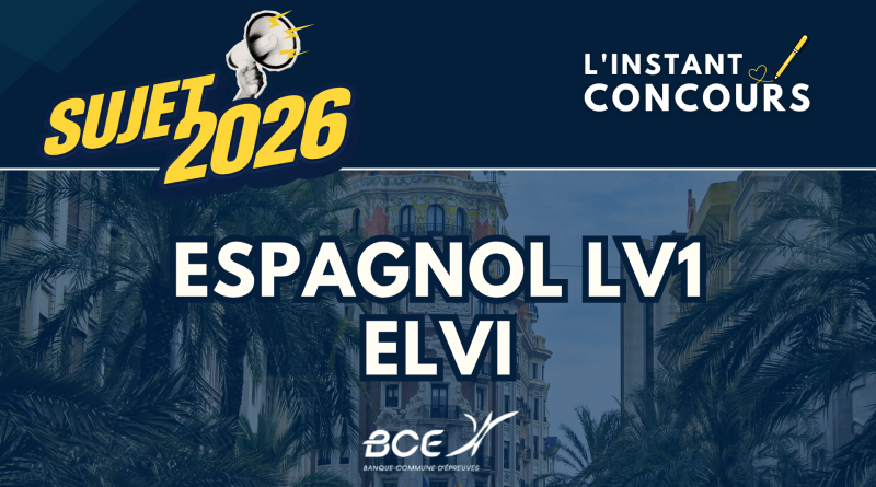 ESPAGNOL LV1 ELVI SUJET 2026