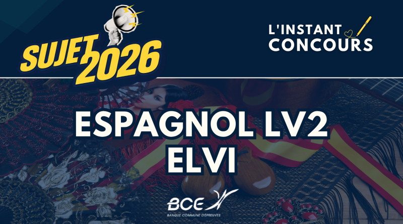 ESPAGNOL LV2 ELVI SUJET 2026