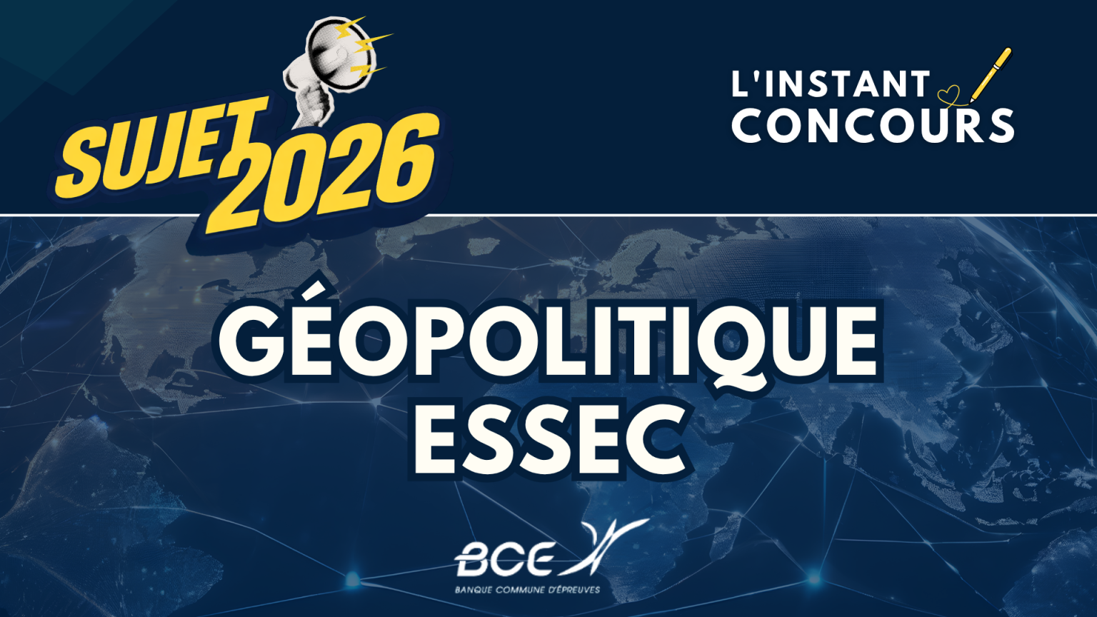 GEOPOLITIQUE ESSEC SUJET 2026
